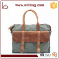 Factory Sale Fashion Canvas Computer Bags Outdoor Handbag Office Handbags With Genuine Leather